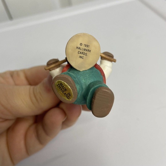 Hallmark Keepsake "Fanfare Bear" 1991 Christmas Ornament Marching Band Drummer - Picture 4 of 4